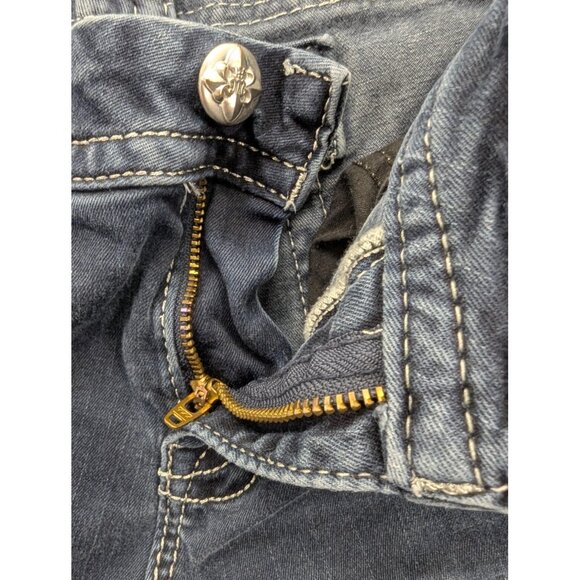 Miss Me Jeans Womens 28 Dark Wash Mid Rise Skinny Embellished Contrast Stitching - Picture 12 of 16